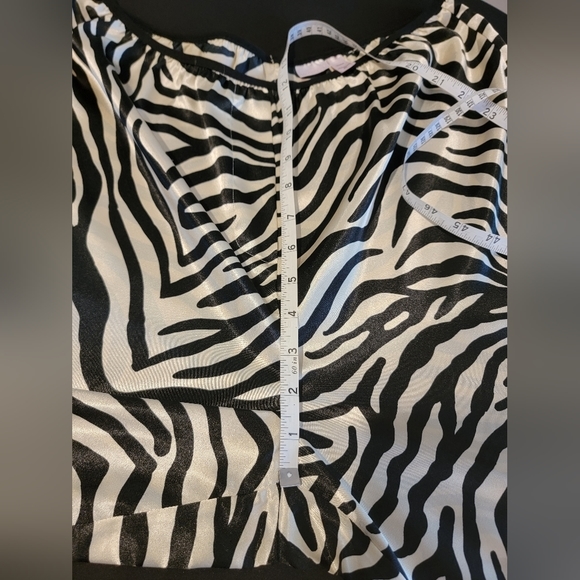 Victoria's Secret Silky Zebra Stripe Capris Teal‎ Bling XL - Picture 8 of 12